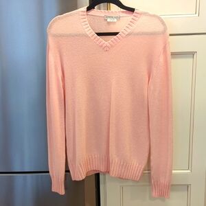Andrea Fenzi Pure Italian Cashmere Sweater, Light Pink, Size EU48, Unisex